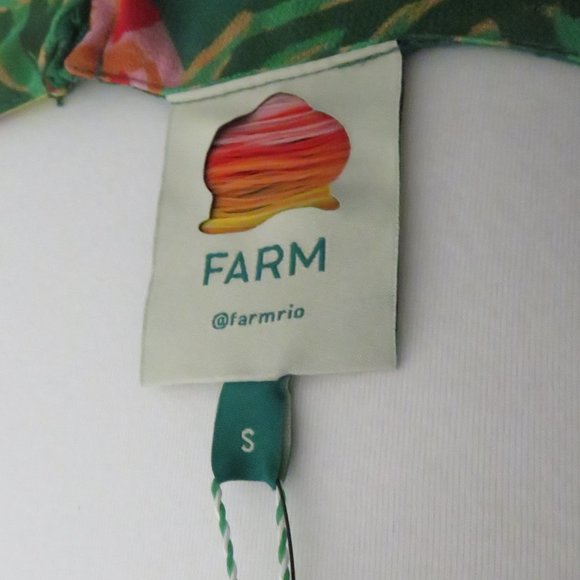 FarmRio Green Pineapple Print Maxi Dress Size S NWT - Picture 15 of 15